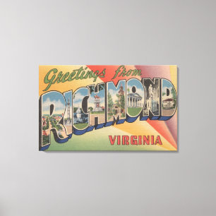 Lienzo Richmond, Virginia - Escenas de letras grandes