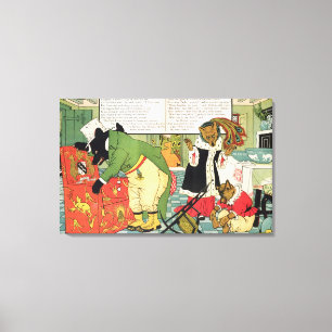 Lienzo Ricitos de oro y los tres osos