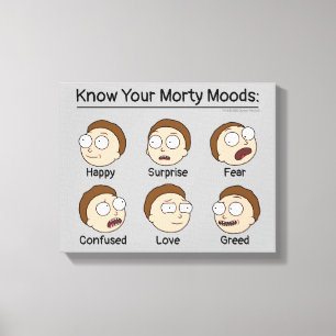 Lienzo RICK AND MORTY™   Los estados de ánimo de Morty