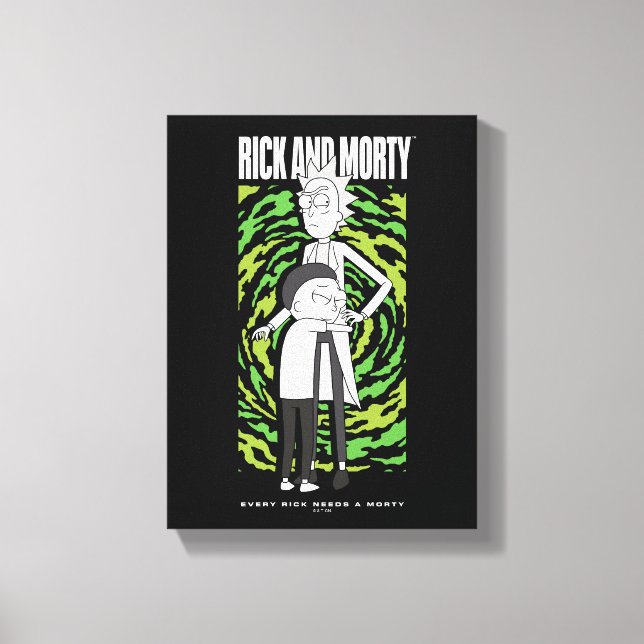 Lienzo RICK AND MORTY™ | Morty Hugging Rick (Anverso)