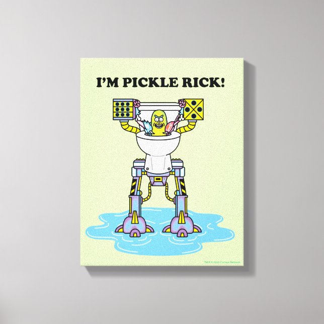 Lienzo RICK AND MORTY™ | Pickle Rick Toilet Mech (Anverso)