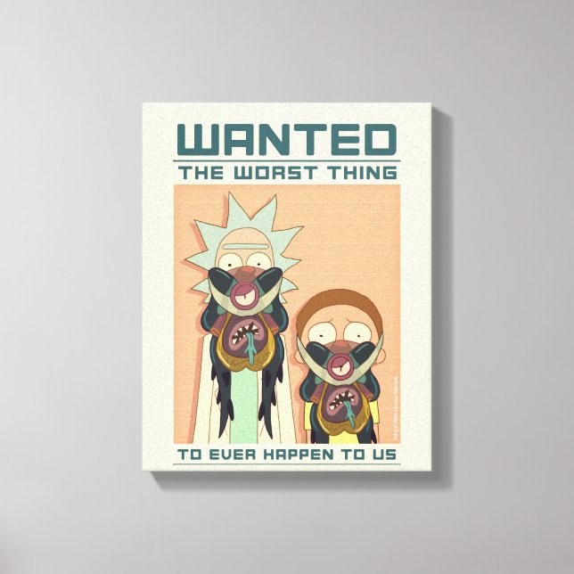 Lienzo RICK AND MORTY™ | Poster de Glorzo Wanted (Anverso)