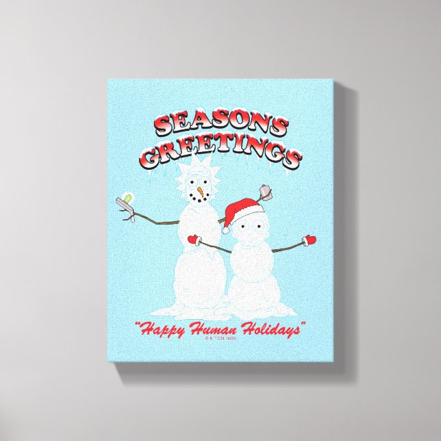 Lienzo Rick and Morty | Snowmen Season's Greetings (Anverso)