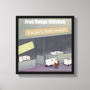 Lienzo Rick London Funny Free Range Chicken Print