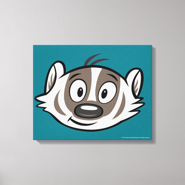 Lienzo Ricky Raccoon | Cara del distintivo del boomer (Anverso)