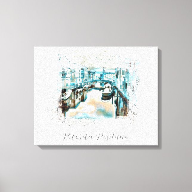 Lienzo *~* Ricorda Positano AR20 Idioma italiano (Anverso)