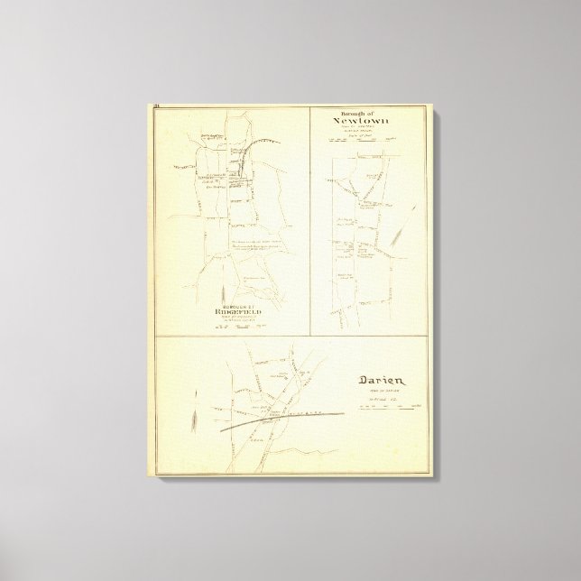 Lienzo Ridgefield, Newton, Darien (Anverso)