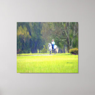 Lienzo Ridin' en la lluvia