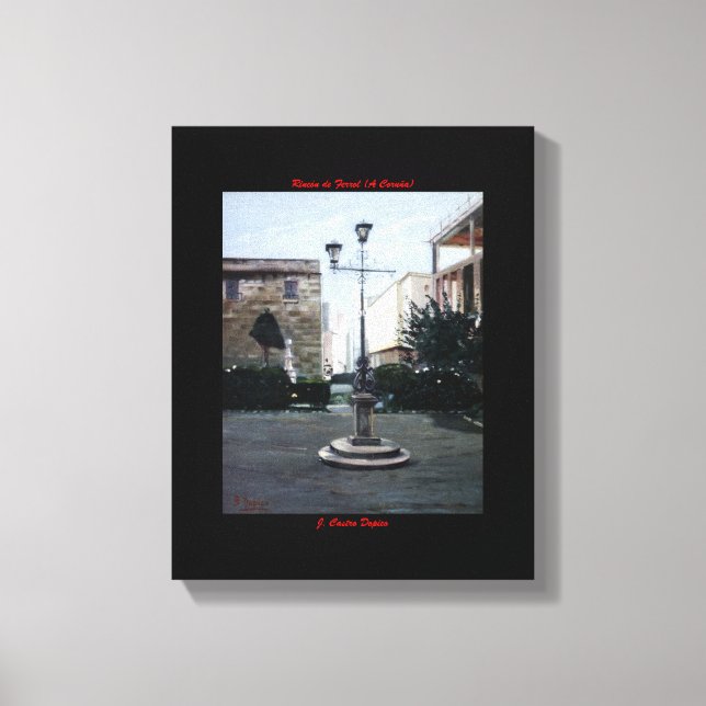 Lienzo Rincón de Ferrol (A Coruña) (Anverso)