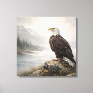 Lienzo Río Águila Calva Majestuosa