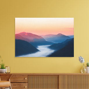 Lienzo Río brumoso Soča al amanecer