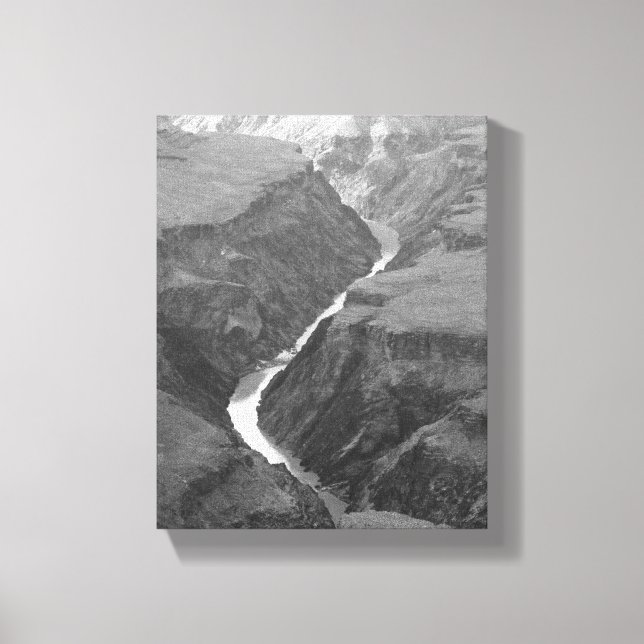 Lienzo Río Colorado blanco y negro en marcha 8x10 (Anverso)