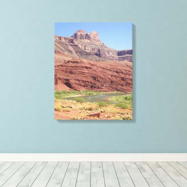 Lienzo Río Colorado en el Gran Cañón. Fotografía (Insitu (piso de madera))