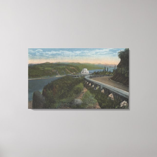 Lienzo Río Columbia, Oregón - Vista House (Anverso)