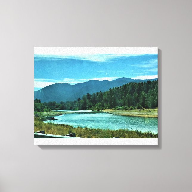 Lienzo Río Cowlitz, Randle, Washington (Anverso)