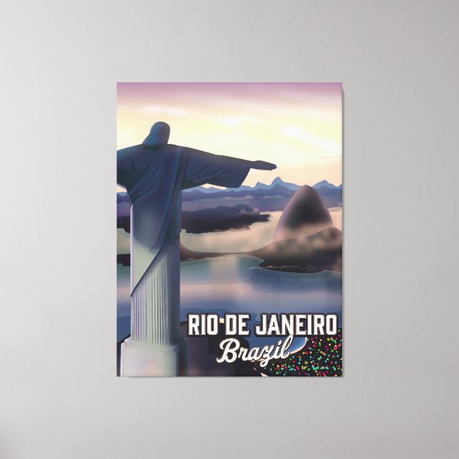 Lienzo Río de Janeiro Brasil poster de viajes. (Anverso)