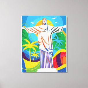 Lienzo Río de Janeiro Cristo Redentor Brasil colorido
