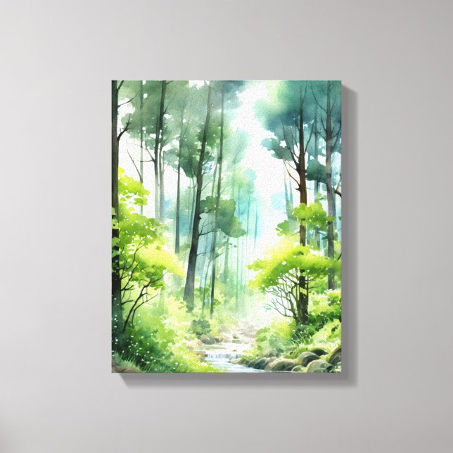 Lienzo Río de los bosques tranquilos (Anverso)