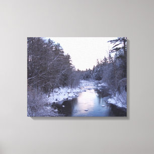 Lienzo Río de Nieve congelado
