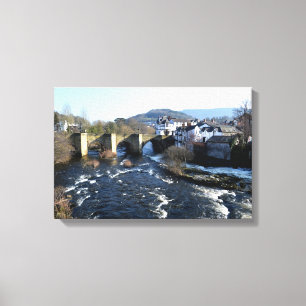 Lienzo Río Dee en Llangollen