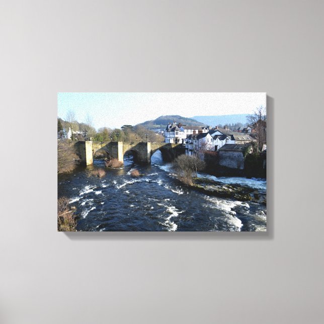 Lienzo Río Dee en Llangollen (Anverso)
