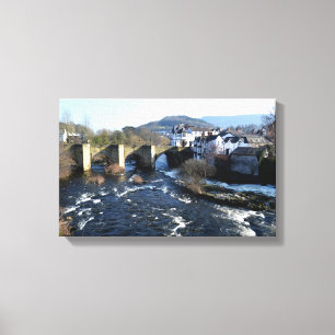 Lienzo Río Dee en Llangollen