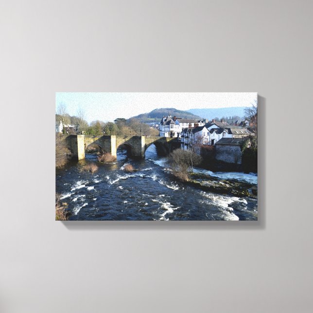 Lienzo Río Dee en Llangollen (Anverso)