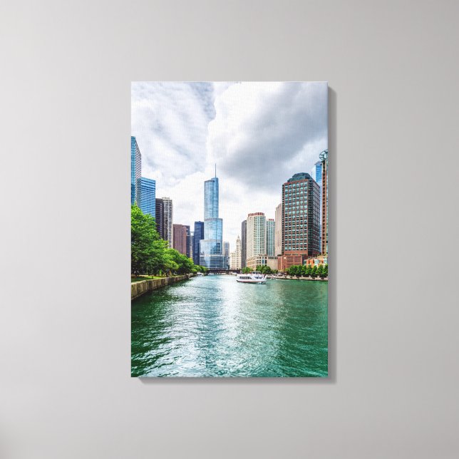 Lienzo Río Down Chicago (Anverso)