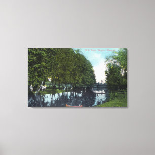 Lienzo Río escénico con la canoa SceneEugene, O