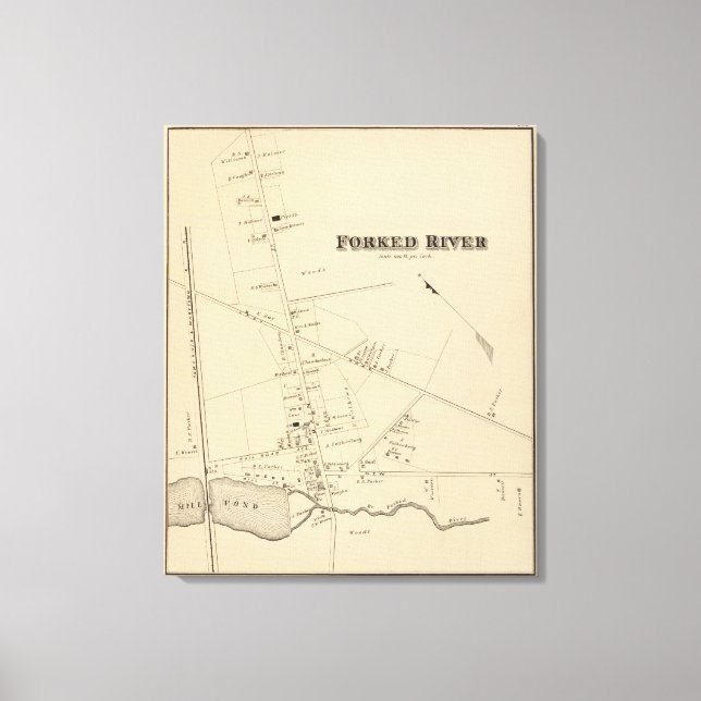 Lienzo Río Forked, Nueva Jersey (Anverso)