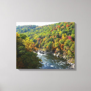 Lienzo Río Ohiopyle en Otoño II Pennsylvania Otoño