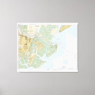 Lienzo Río Savannah y Wassaw Sound 11512 con frontera