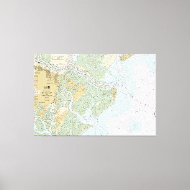 Lienzo Río Savannah y Wassaw Sound Versión 2 (Anverso)