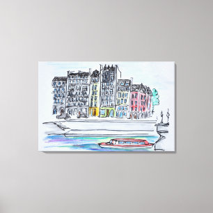 Lienzo Río Seine  Ile Saint-Louis, París