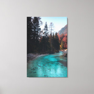 Lienzo Río Smaragad en Mojstrana