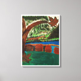 Lienzo Ríos naturales estirados de tela Prin