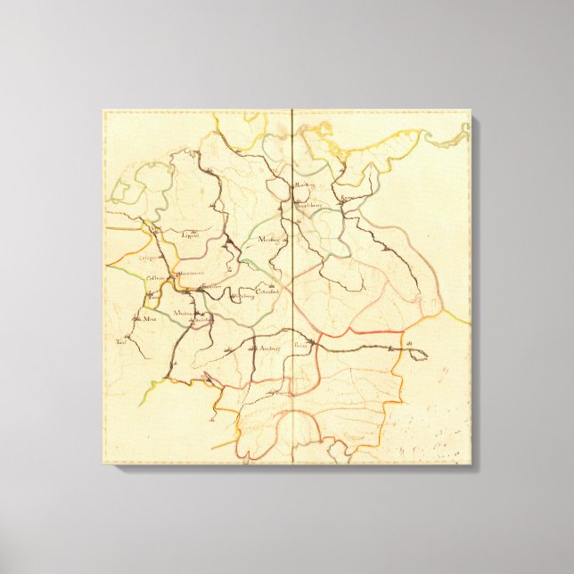 Lienzo Ríos y valles de Alemania (Anverso)