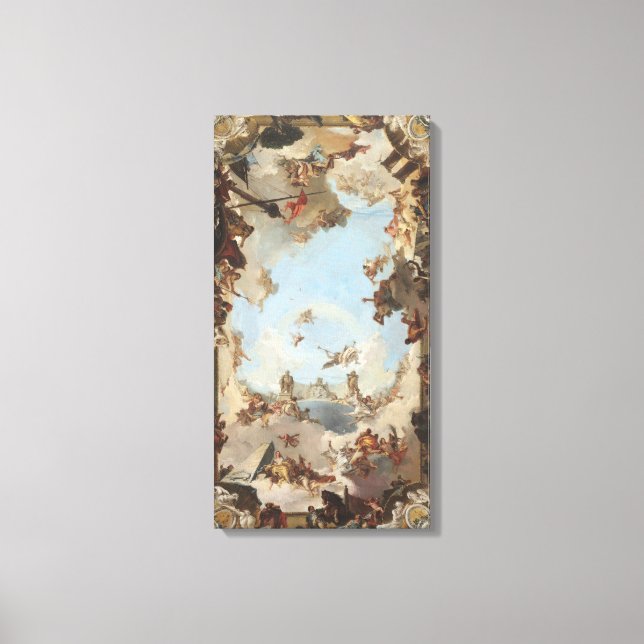 Lienzo Riqueza y beneficios de la monarquía española (Anverso)