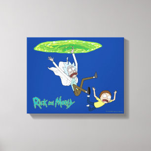 Lienzo RIQUEZA Y MORTY™  Fuera Del Portal