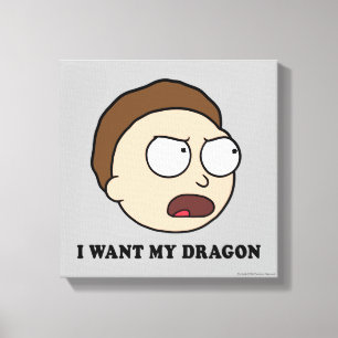 Lienzo RIQUEZA Y MORTY™  Quiero mi dragón