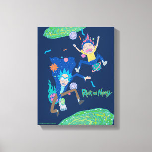 Lienzo RIQUEZA Y MORTY™  Salto de portal infectado
