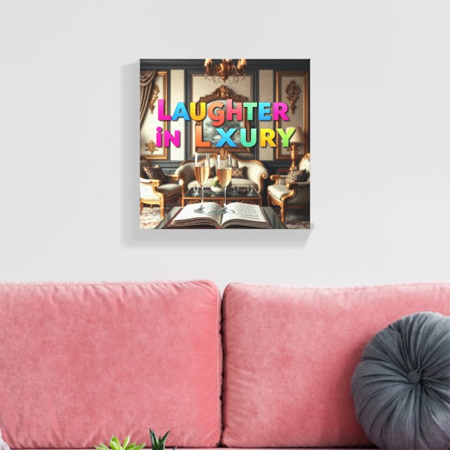 Lienzo Risas en lujo - Eleva tu humor al estilo (Insitu (Sala de estar))