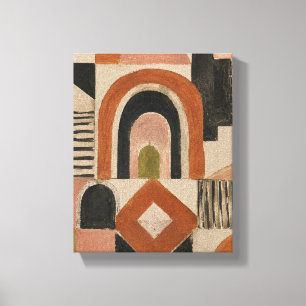 Lienzo Ritmo de Textil Geométrico Abstracto de Tierra Tej