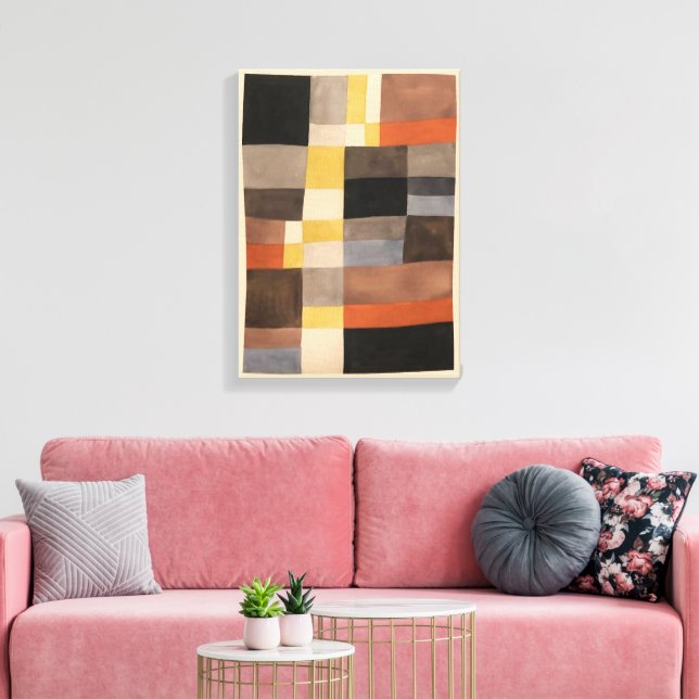 Lienzo Ritmo vertical-horizontal | Sophie Taeuber-Arp | (Insitu (Sala de estar))