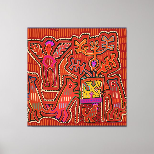 Lienzo Ritual de Kuna Shaman Peyote - SCOTUS corta mis de (Anverso)