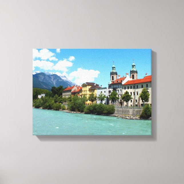 Lienzo River Inn en Innsbruck (Anverso)