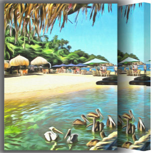 Lienzo River Meets Ocean 0330 Art