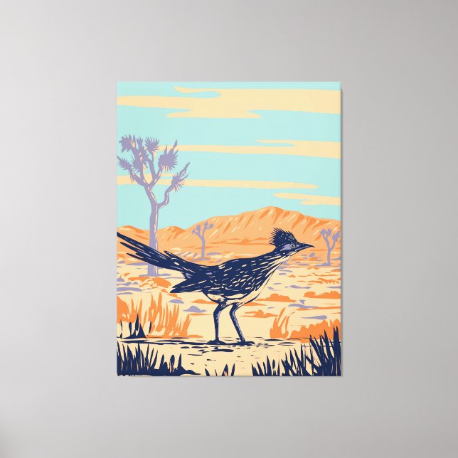 Lienzo Roadrunner Chaparral Bird (Anverso)