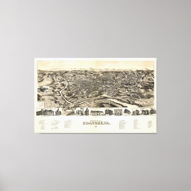 Lienzo Roanoke, Virginia (1891) (Anverso)