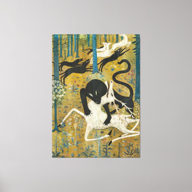 Lienzo Robert Winthrop Chanler - Leopard and Deer (1912) (Anverso)